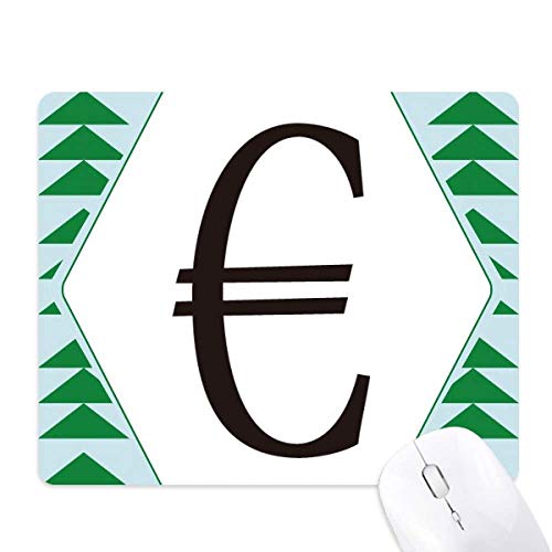 Tapis de souris symbole euro en caoutchouc vert sapin de bureau