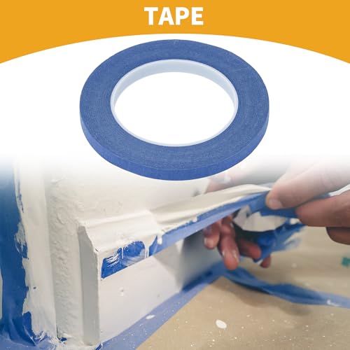 Image of 1 Pc Painters Tape Masking Master Tape Easy Removal Blue 5000x1x0.01cm / 54.68 Yards x 0.39 Inches x 140um