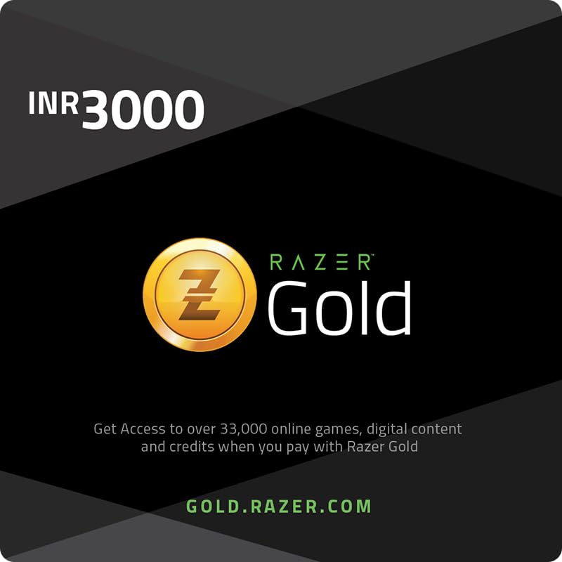 INR 3000 Razer Gold Gift Card Code (Code Only - Smart Delivery