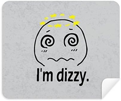 Dizzy Black Cute Chat Happy Pattern Cleaning Cloth Screen Cleaner 2pcs Suede Fabric image 2
