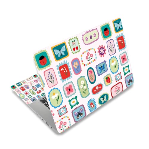 Image of DINKY Flower Butterfly 12.1 13 13.3 14 15 15.4 15.6 inches Netbook Laptop Skin Sticker Cover Soft Reusable Protector for 11.6-15.6 Inch Notebook Chromebook Skin Decal
