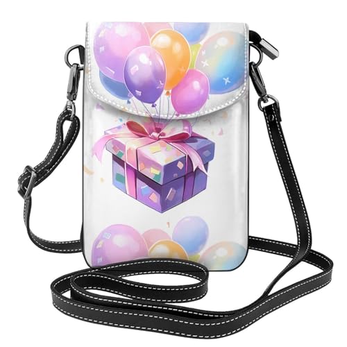 Petit sac à main pour téléphone portable en cuir avec motif ballon exclusif pour femme