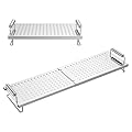 Outspark Adjustable Griddle Warming Rack for Blackstone 17 22 28 36 Inches Griddle, Stainless Steel Grill Warming Rack Accessories for Weber Charbroil and Most Tabletop Flat-top Griddle Grills