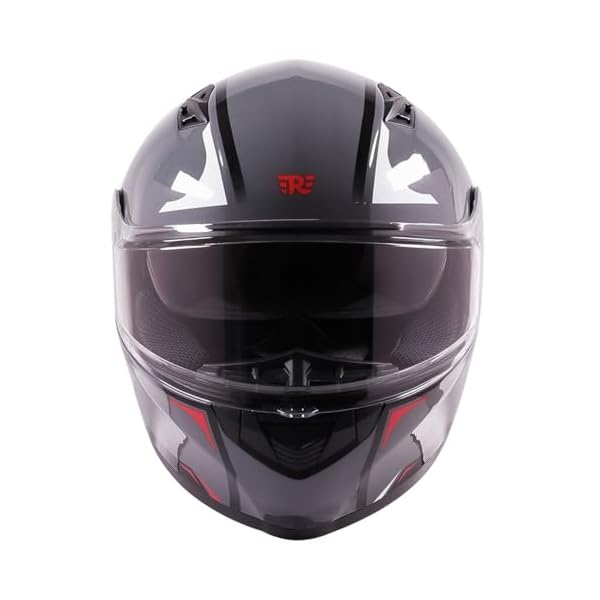Royal Enfield LIGHTWING Full FACE REWING I ABS GI Grey XL620 | Fit: Regular | Certification: ISI | Material : ABS | Type: Full face EPS Liner for Better Shock Absorption | Gender: Men's