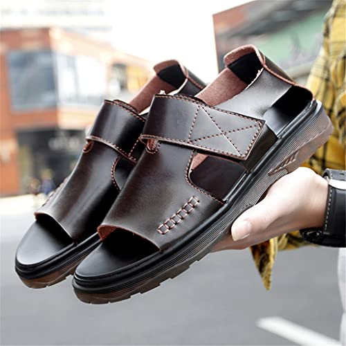 Men Shoes Men's Slippers Soft Bottom Non-slip Leather Beach Shoes Driving Sandals Business Handmade Flats Casual4