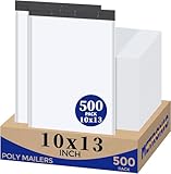 Metronic Poly Mailers 10x13 Inch 500 Pack Shipping Bags for Clothes Bulk,Self Adhesive Shipping Envelopes for Small Business,Waterproof Mailers Poly Bags for Shipping,Packaging Mailing Bags White