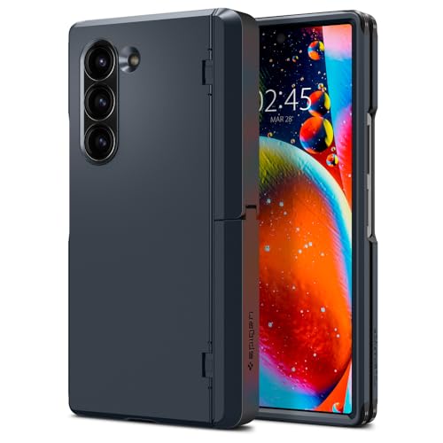 Image of Spigen Tough Armor Pro P | Samsung Galaxy Z Fold6 Case [Hinge Protection] [Kickstand] [S Pen Holder] Galaxy Z Fold 6 Back Cover | PC - Metal Slate