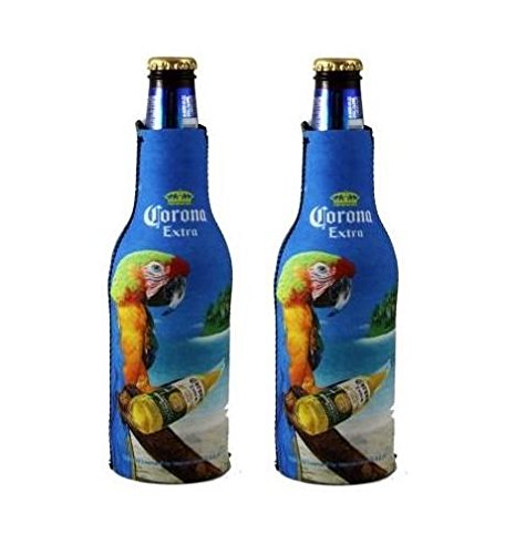 Corona Extra Macaw Parrot Beer Bottle Suit Holder Cooler Kaddy Huggie Set of 2 - //coolthings.us