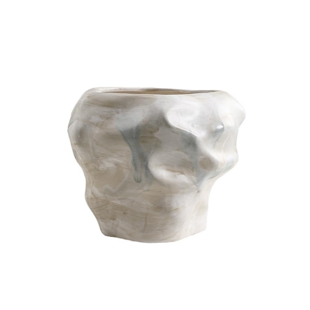 Sda287mz One Color Outdoor And Indoor Plant Planter Ceramic Flowerpot 27Cm With Drainage Hole, Modern Decoration Multifunction
