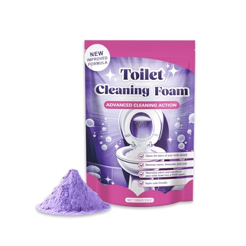 Limpiador de inodoros Clean Clean limpiadora de inodoros Clean Limpia para un Inodoro reluciente y Limpio con Esfuerzo Limpiador de inodoros espumoso Polvo antical Limpia Horno (Purple, 12x17cm)