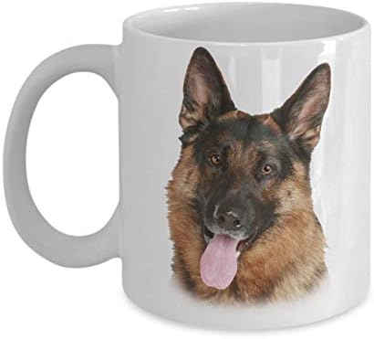 German Shepherd Coffee Mug GSD Police Dog Gift for Dog Mom Dad Owner Lover Groomer Walker Veterinarian Veterinary Assistant 11oz or BIG 15oz Original D