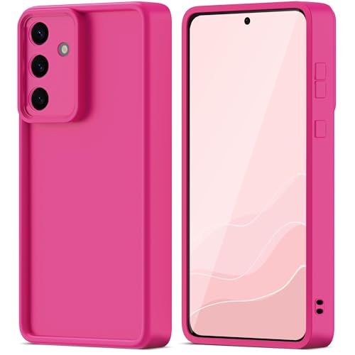 Moozy RimUP Funda para Samsung Galaxy S23 FE 5G de TPU Antigolpes, Carcasa con Bordes Elevados para Mayor Protección, Recortes Precisos y Protector de Cámara, Antiarañazos, Rosado