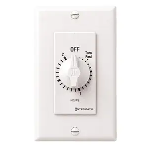 FD2HW 2-Hour Spring Loaded Wall Timer, White