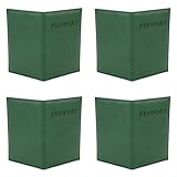 Zerodis Soporte de Pasaporte para Tarjetas, Organizador de Viajes de Cuero PU Impermeable con Regalos para Identificación CDC, Almacenamiento y Organización (Verde Oscuro)