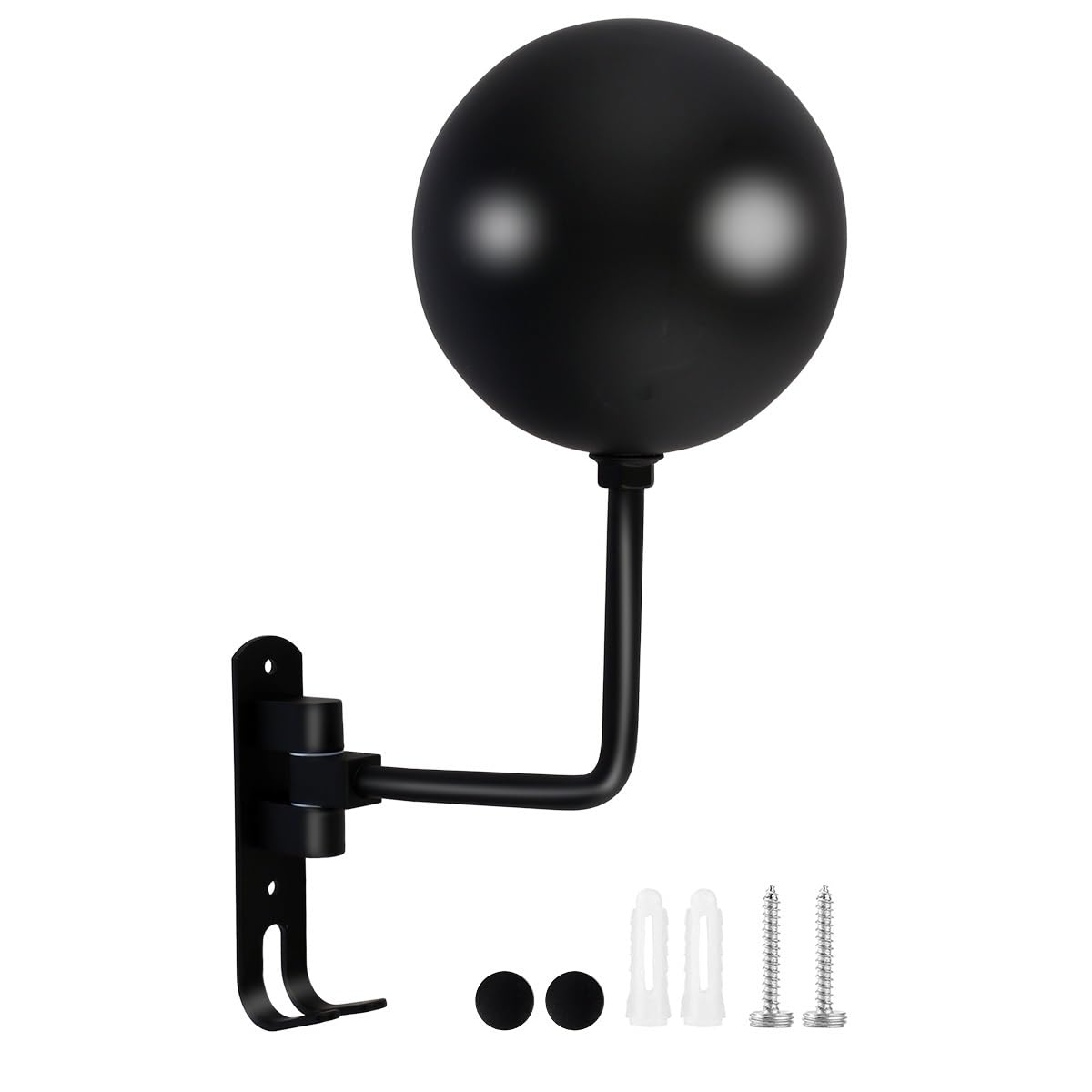 HESHUWEN Helmet Holder Motorcycle Helmet Rack Wall-Mount Display Holder With Hook 180° Rotation Hanger For Home Garage(Black)