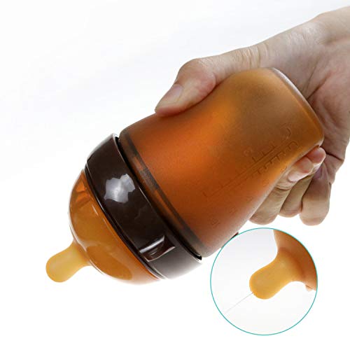 Bumblebee Silicone Baby Bottle Baby Feeding And Drinking Bottle Set 6Oz+10Oz With Water Cap(180Ml+300Ml) #TOP6