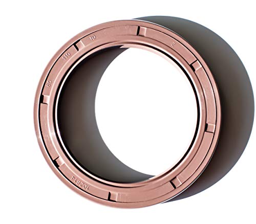 EAI 80mm x 110mm x 10mm FPM/FKM TC Double Lip w/Stainless Steel Spring Oil Seal. Comp. /w Viton Shaft Seal