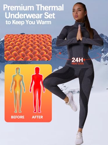 Couche de base chaude femme pour entraînement de ski et sessions de yoga