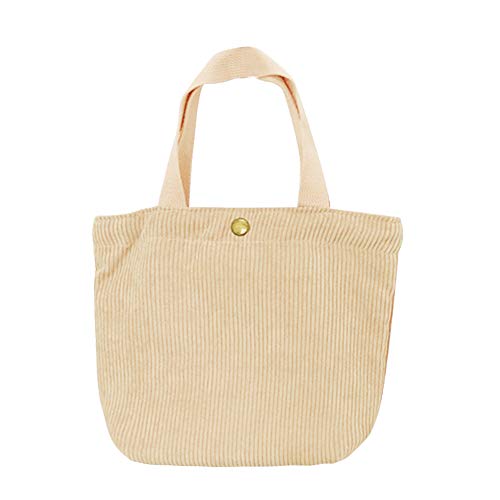 Otoño Pana Hombro Bolso Casual Mujeres Gran Capacidad Commuter Totes Mujer Portátil de la Calle Superior de la Manija de Bolsos Casual Mujeres Mini Bento Bolsa Sólido Top-Asa Tote Cover
