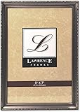 Lawrence Frames Antique Pewter 5x7 Picture Frame - Bead Border Design