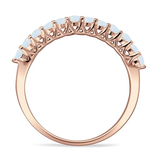 Blue Apple Co. Minimalist 2mm Half Eternity Milgrain Cubic Zirconia Vintage Style Rings Stacking Stackable Wedding Bands For Women 925 Sterling Silver Birthday Gifts For Her3