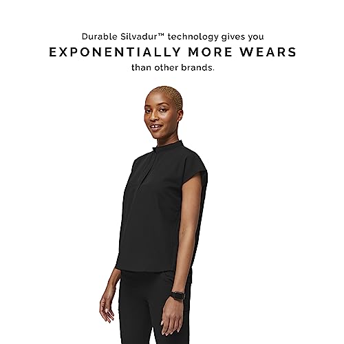 Figs Rafaela Oversized Scrub Top For Women — Black, M #TOP3