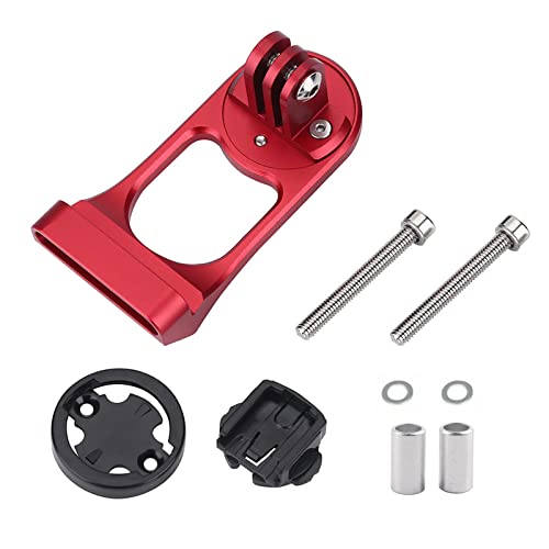NDNCZDHC Extension Mount Holder Stem, Out Front Bike Computer Mount Aluminium Alloy Stem Extension Mount Holder for Computer & Sports Camera(Red)