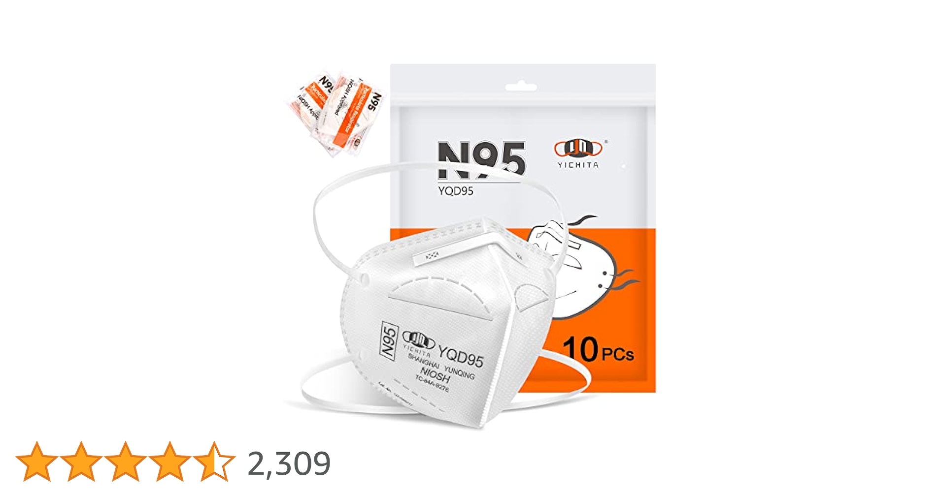 バラ売り可 N95マスク　2020.5ロット 400枚　GIKO 楽天市場】N95マスク 正規品 SQ100G 米国認証NIOSH 3Q 立体型 個
