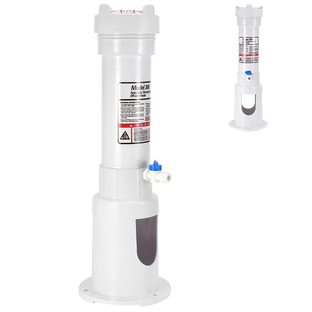 Dispenser di Cloro per Piscine, Distributore Automatico di Compresse Chimiche per la Pulizia della Piscina con Valvola di Controllo Chiusa
