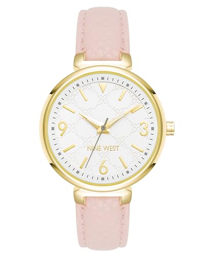 Nine West Women's NW/3028 Strap Watch - Light Pink/Gold
