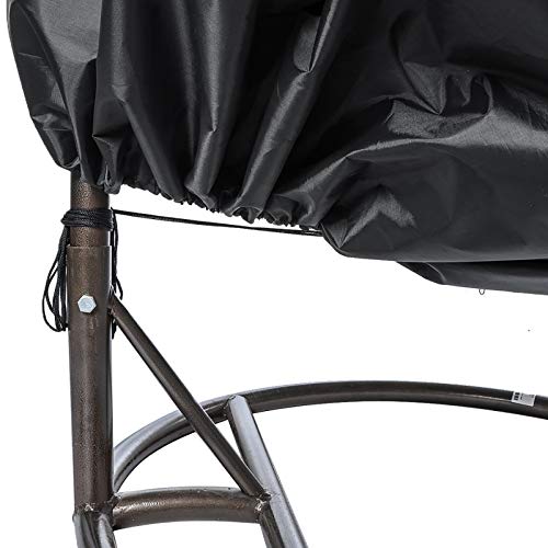 Tocawe Patio Hanging Chair Cover,210D Oxford Wicker Egg Swing Chair Covers Waterproof Windproof Anti-Uv For Outdoor Swing For Egg Swing Chair Patio Stand Cover With Zipper (90.5” H X 78.7” D) #TOP5