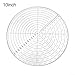 Round Center Finder 10 Inch Circle Gauge for Woodworking, Transparent Acrylic Circle Template with Dual Scale (Inch/CM), Center Finding Tool for Drawing Circles on Wood, Metal,