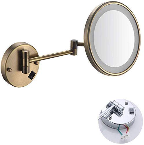 Miroir de maquillage extensible contre le manque de lumière en salle de bain