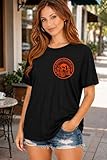 May The Bridges I Burn Light My Way Shirt Humor Gothic Skull Rose Shirt Skull Graphic Tees for Women Casual Top
