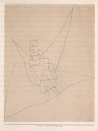 Paul Klee Engelshut tableau sur toile encadré marron décoration murale - 2