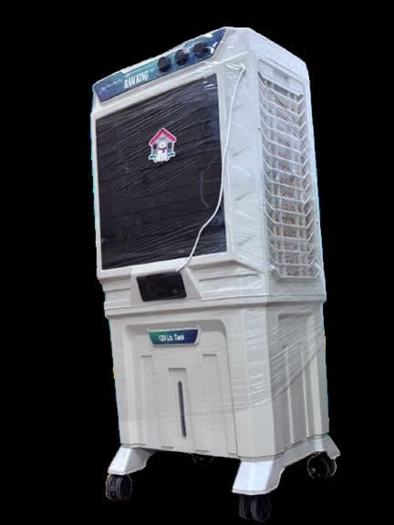 Image of ram king 120 Desert Air Cooler for Home with Honeycomb Pads, Powerful Fan, and Cool Flow Dispenser (120L, grey)