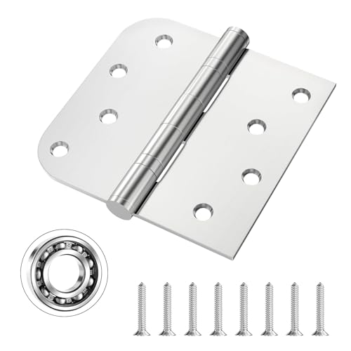 BARTUDA Door Hinges 4x4 Inch, Stainless Steel Hinges Heavy Duty Ball Bearing, Square & 5/8' Radius...