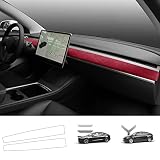 KEHUASHINA 2pcs/Set Interior Instrument Panel Cover for Tesla Model 3 Model Y 2017-2022 Accessories
