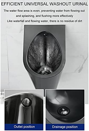 Universal Urinal Commercial Washout High Efficiency Urinal Wall Mounted Urinal Funnel Toilet, Intelligent Touchless Urinal Flush Valve Auto Urinals Flushing Set