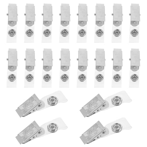 PAVIKE ���D�p�N���b�v �݂艺�� ���D���� 20�Z�b�g �o���h�N���b�v �����J���Ȃ� ���D�P�[�X ID�J�[�h�z���_�[ ���D�z���_�[ �Ј��� �w���� ����� ���h �C�x���g�A�W����A�I�t�B�X�A�w�Z�ɓK�p �����p�i