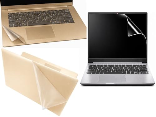 Image of Anjo 3in1 Combo of 14 Inch & 16:10 Display Aspect Ratios Laptop Screen-Guard, Laptop Back Side (Lid) & Trackpad Area Skin (Transparent)