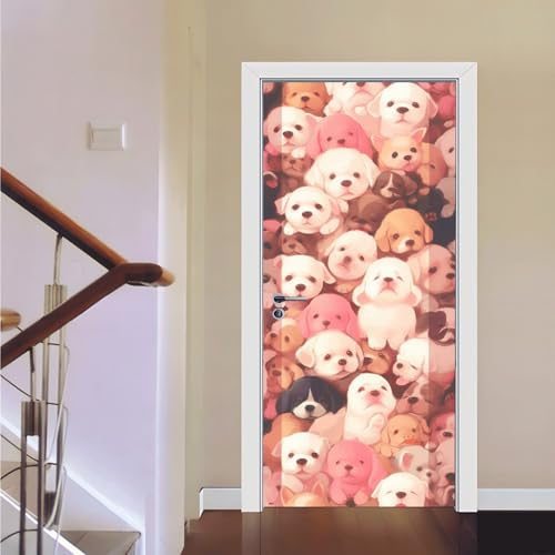 Vinilos Para Puertas 95X215Cm Hoja De Arte Vinilo Puerta 3D Pegatinas Para La Renovación De La Puerta Arte Mural Etiqueta Carteles Pegatinas De Pared Diy Decoraciones