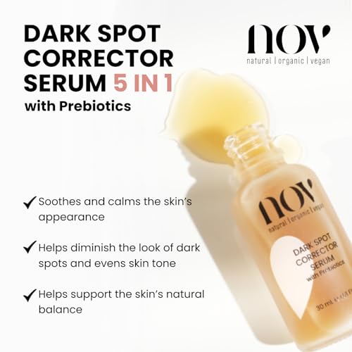 NOV natural organic vegan NOV Dark Spot Corrector Serum - Dark Spot Remover for Face - Acne Scar and Redness Reducing Face Serum - All Skin Types - 1.01 oz