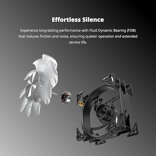 Image of MONTECH Metal PRO 12 ARGB 120mm PWM - High Static Pressure, Quiet RGB Fan with Fluid Dynamic Bearing - Black