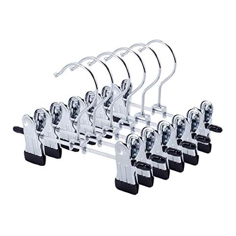 Nature Smile 15CM Double Adjustable Clips Boots Hangers - 6 Pack - Ultra Thin Space Saving Boots Socks Bags Hanging Clips, Boot Holder, Boot Storage,Portable Travel Clips Hangers, Pet hangers Cover