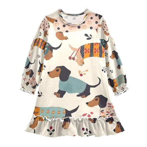 Nightgowns Sleepwear Lightweight Nightdress Soft Pajamas Dress Hedgehog Cup for 3-10 Years