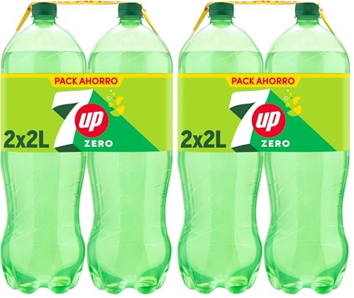 7 UP Zero Refresco Lima y Limón sin azúcar pack 2 botellas 2L (Paquete de 2)