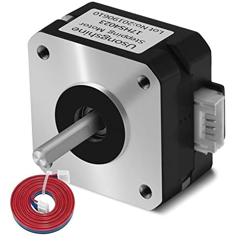 Usongshine Nema 17 Stepper Motor Bipolar Step Motor for Titan Extruder 3D Printer 4.1V 1A 13Ncm (18.4oz.in) 4 Lead 1.8 Deg with 1m Cable (17HS4023) Cover