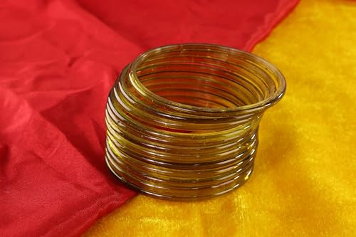 Image of STYOLLO Viral Jelly Transparent Plain Glass Chudi Set For Women & Girls | Traditional Bangle Set | Stylish Bangles For Girls | Ethnic Wedding, Festive & Daily Jewelry | Classic Designer Churi - Set Of 12
