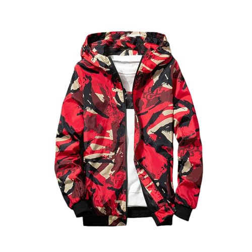Veste de camouflage homme rouge M 8802 veste militaire décontractée